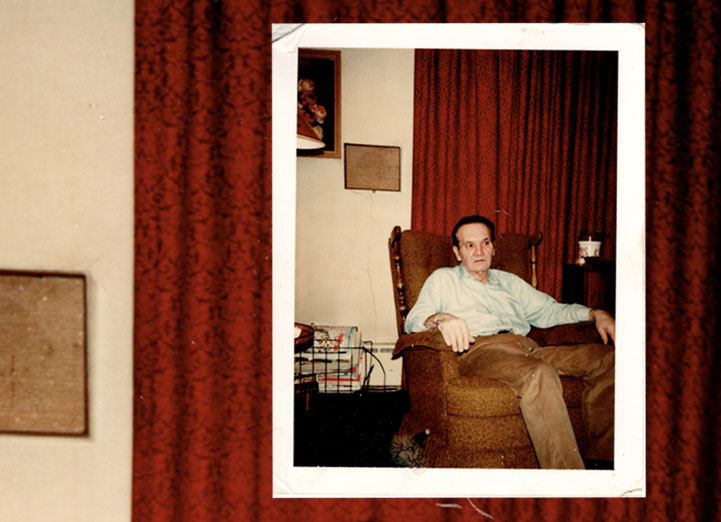 My dad, Robert M. White, sitting in his chair.